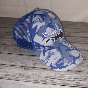 Patagonia Fitz Roy Trout Trucker Hat Blue Camo (Snapback)